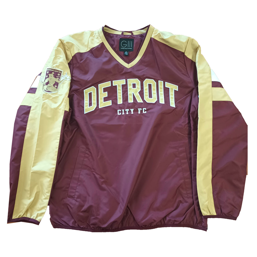 DCFC Pullover Windbreaker- Maroon – Detroit City Football Club Store