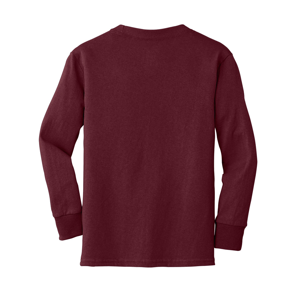 DCFC Friendly Stout Long Sleeve Youth Tee- Maroon – Detroit City