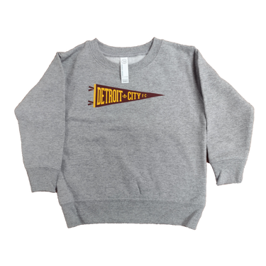 DCFC Pennant Toddler Crew Neck Sweatshirt- Grey