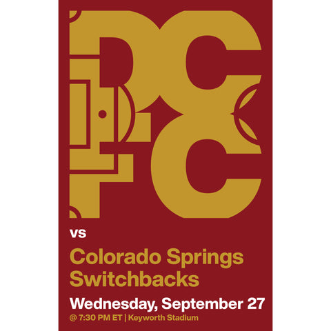 DCFC 9/27 Matchday Poster