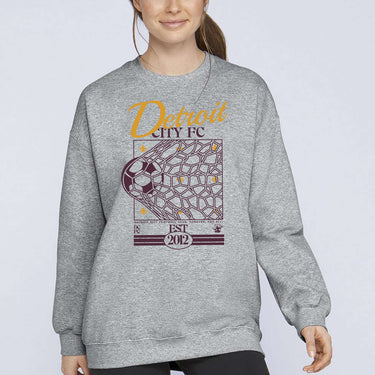 DCFC Back of the Net Crewneck Sweatshirt- Grey