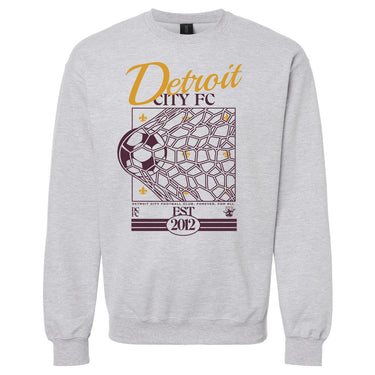 DCFC Back of the Net Crewneck Sweatshirt- Grey