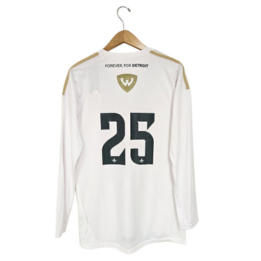 2025 Replica Away Men's Long Sleeve Jersey- White/Green