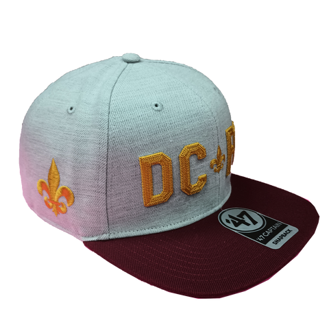 DCFC 47 Brand Chain Shot Snapback Hat- Grey/Maroon – Detroit City Football  Club Store