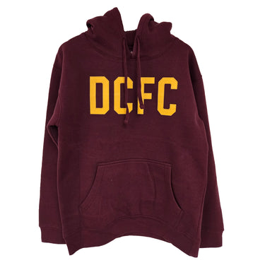 DCFC Block Felt Hoodie- Maroon