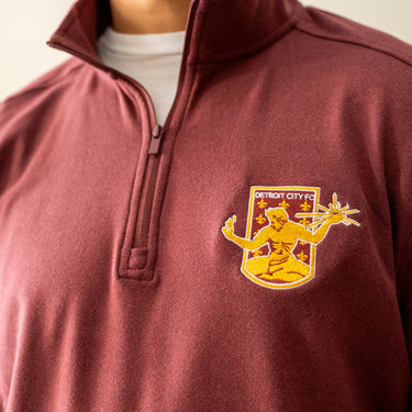 Antigua Omni 1/4 Zip- Maroon
