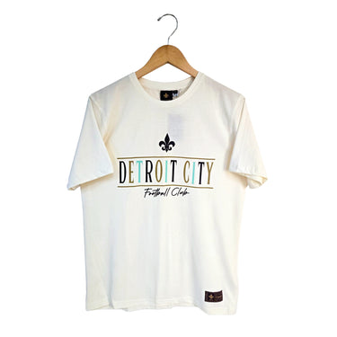Multicolor Wordmark Tee- Cream