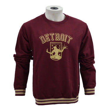 Youth Third Street Striped Crew Neck- Maroon