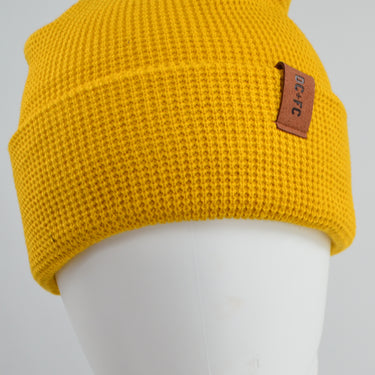 Brist Waffle Knit Pinch Tag Hat- Mustard