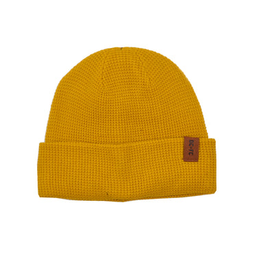 Brist Waffle Knit Pinch Tag Hat- Mustard