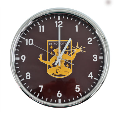 Clock- Crest Maroon/Chrome