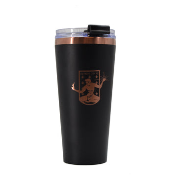 Tumbler- 30oz Slim w/ Straw- Black/Copper
