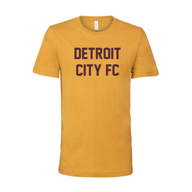 DCFC Text Tee- Mustard