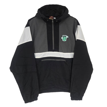 Anorak Half Zip Windbreaker- Black