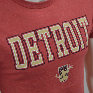 Detroit Outline Tee - Vintage Maroon