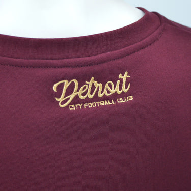 Detroit Script Crewneck Sweatshirt- Maroon