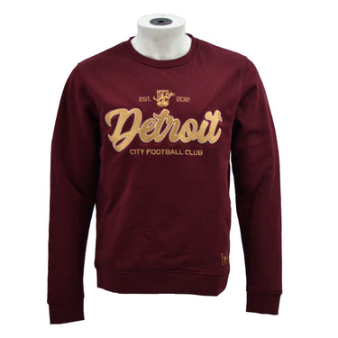 Detroit Script Crewneck Sweatshirt- Maroon