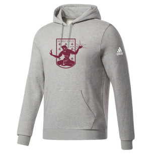 DCFC Adidas Embroidered Crest Hoodie- Grey