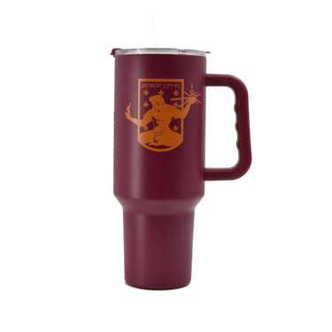Tumbler- 40 oz w/Handle- Maroon