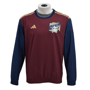 DCFC adidas Windbreaker Pullover- Maroon/Navy