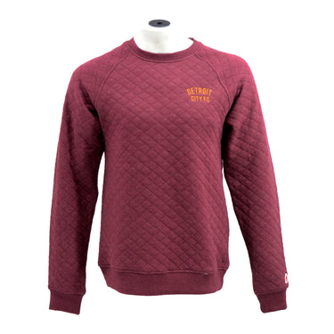 Highland Quilted Crew- Heather Maroon