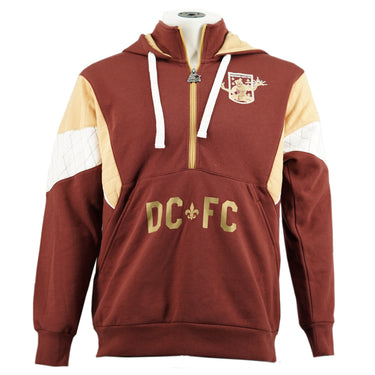 DCFC Starter Throwback Pullover Womens Hoodie- Maroon/Gold