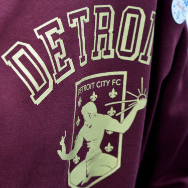 Youth Third Street Striped Crew Neck- Maroon