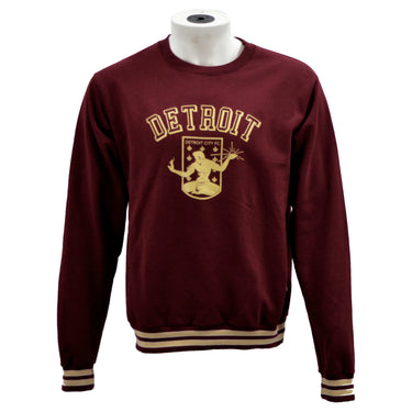 Third Street Striped Crew Neck- Maroon