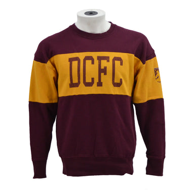 Women's Color Blocked Crew Neck - Maroon/Gold