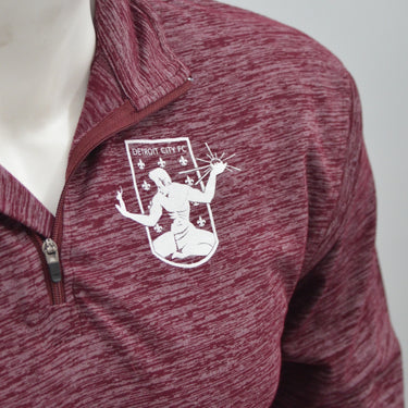 Youth Quarter Zip- Maroon
