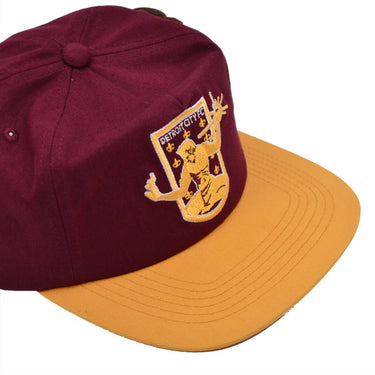 Youth Hat- Crest Cotton Twill- Maroon/Gold