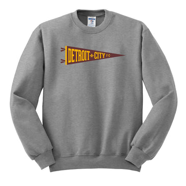 DCFC Pennant Crew Neck Sweatshirt- Grey