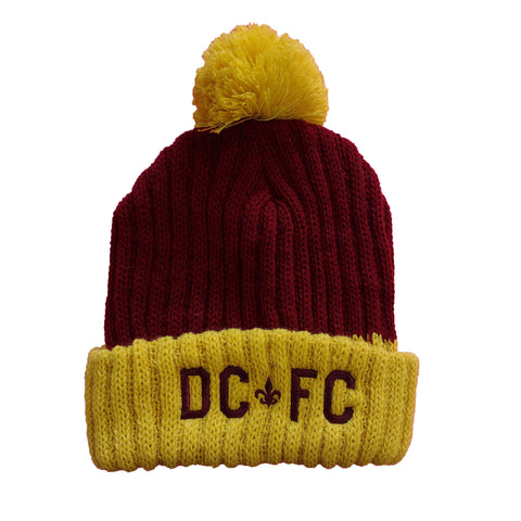 DCFC Two Tone Knit Hat- Maroon/Gold