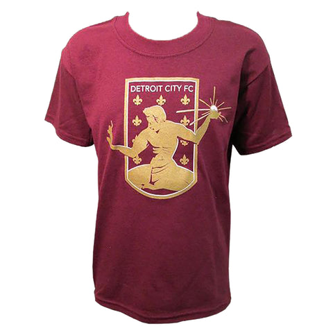 DCFC Youth Crest T-Shirt - maroon