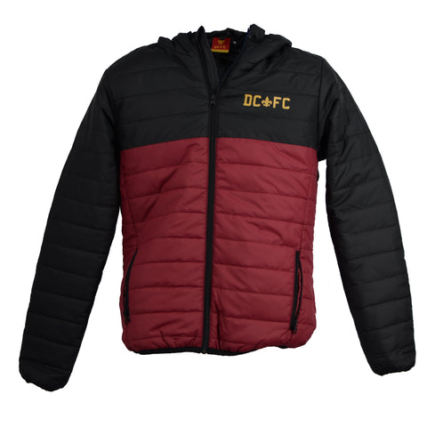 DCFC Winter Puffy Jacket - Crest Maroon / Black