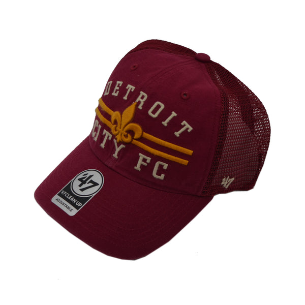 DCFC 47 Brand Chain Shot Snapback Hat- Grey/Maroon