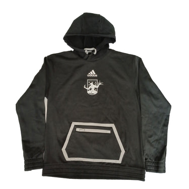 adidas Team Issue Crest Hoodie- Black/Grey